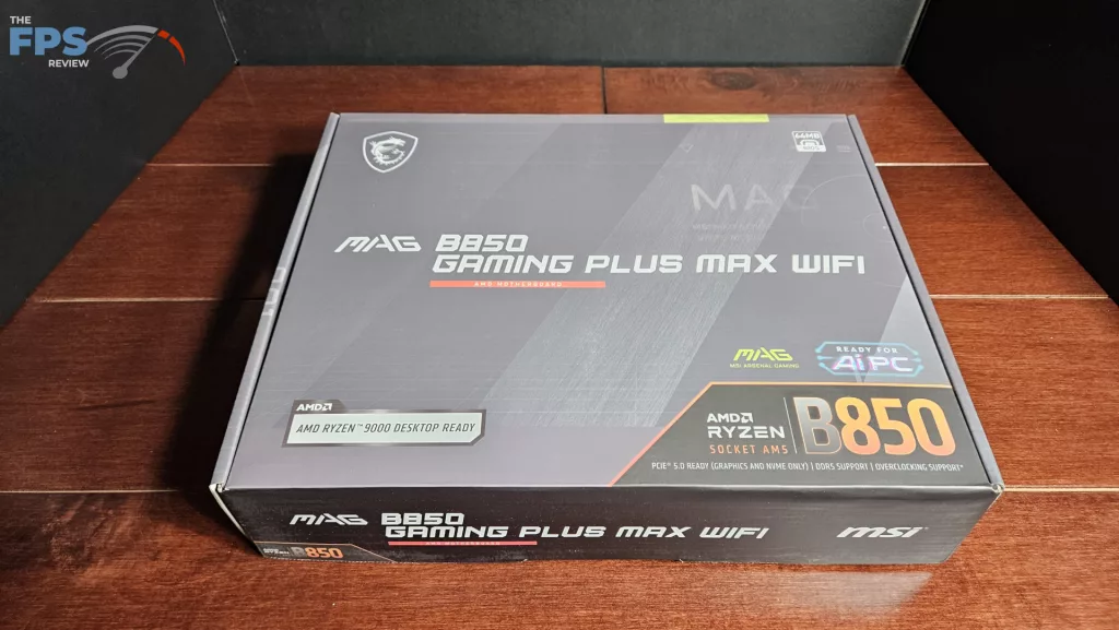 MSI MAG GAMING PLUS MAX WiFi motherboard: box