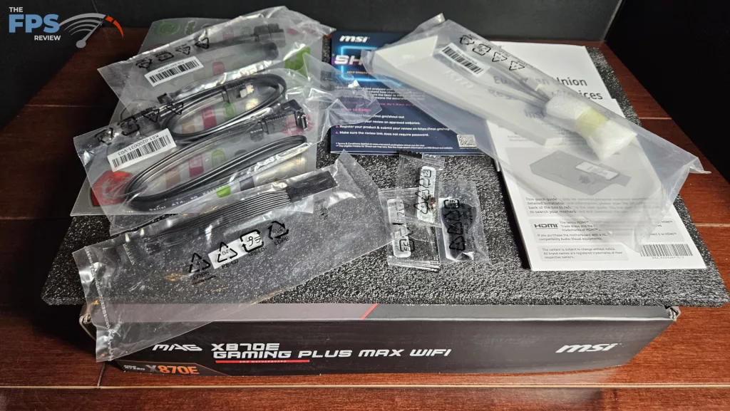 MSI MAG X870E GAMING PLUS MAX WiFi motherboard: accessories