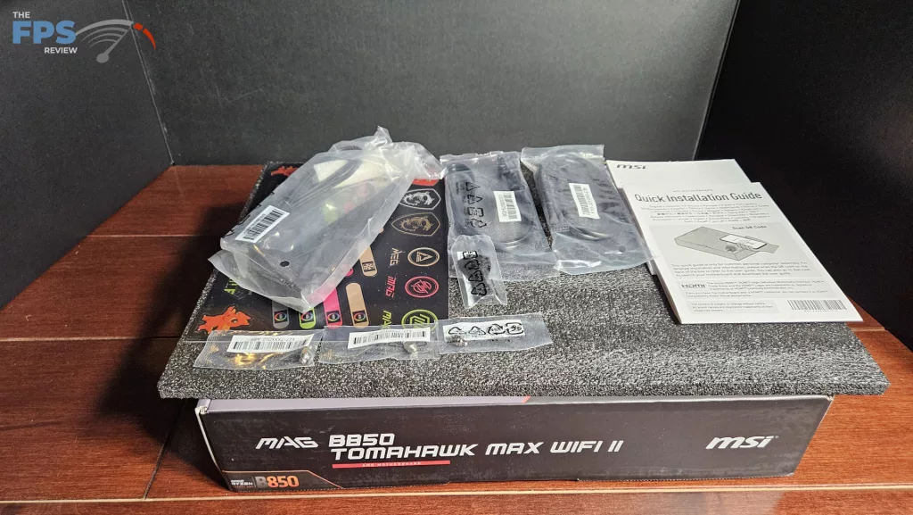 MSI MAG B850 TOMAHAWK MAX WiFi II motherboard: accessories