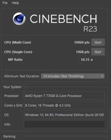 MSI MAG B850 TOMAHAWK MAX WiFi II motherboard: performance: CinebenchR23