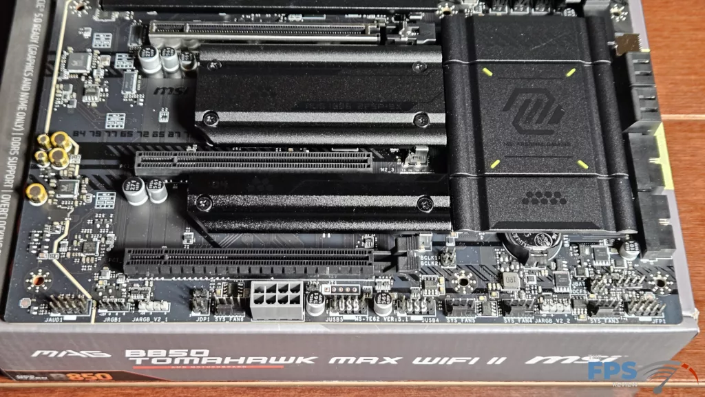MSI MAG B850 TOMAHAWK MAX WiFi II motherboard: bottom row