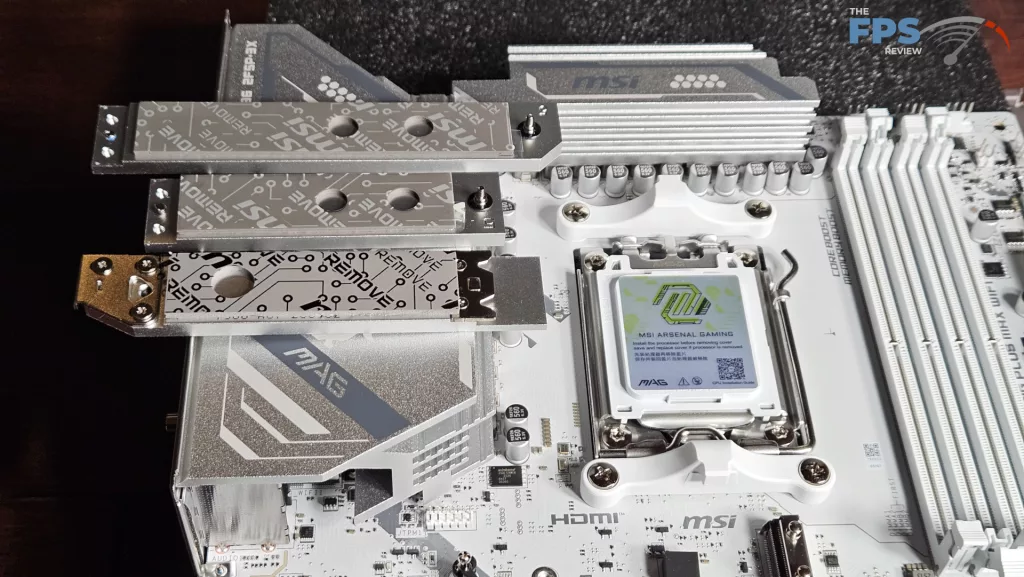 MSI MAG X870E GAMING PLUS MAX WiFi motherboard: heatsinks