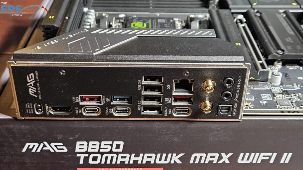 MSI MAG B850 TOMAHAWK MAX WiFi II motherboard: I/O
