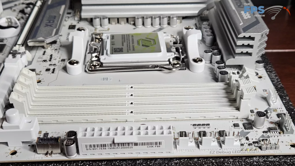 MSI MAG GAMING PLUS MAX WiFi motherboard: socket and RAM