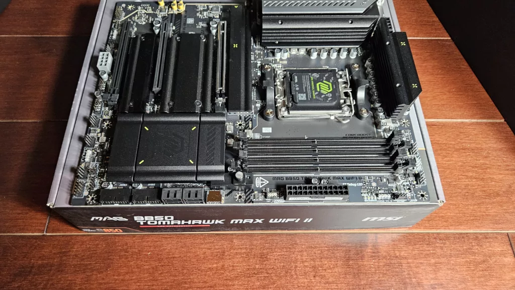 MSI MAG B850 TOMAHAWK MAX WiFi II motherboard: board right side