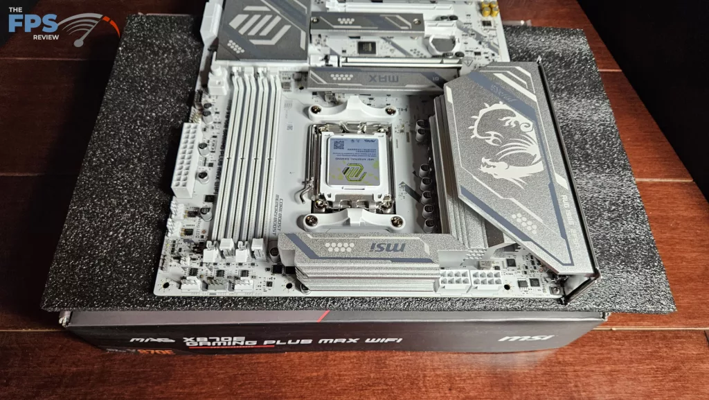 MSI MAG X870E GAMING PLUS MAX WiFi motherboard: top row