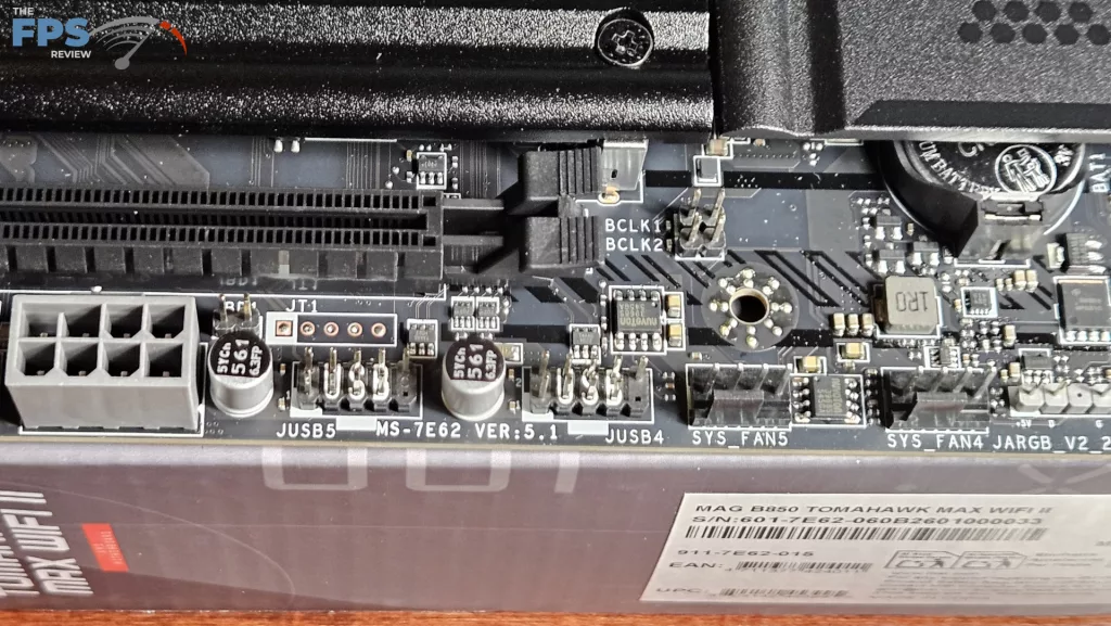 MSI MAG B850 TOMAHAWK MAX WiFi II motherboard: serial and version number