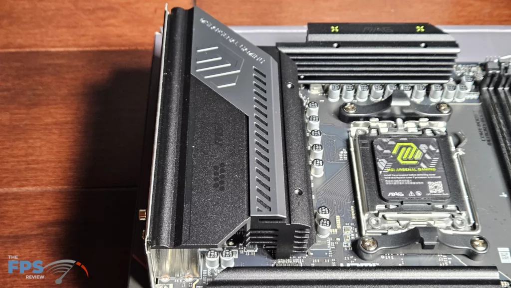 MSI MAG B850 TOMAHAWK MAX WiFi II motherboard: I/O heatsink