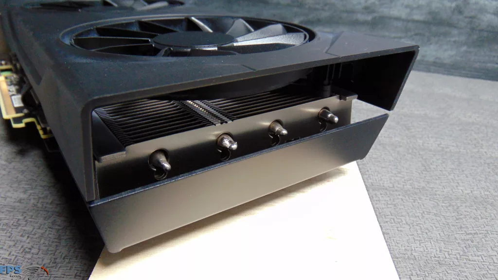 XFX Swift Radeon RX 9060 XT OC Gaming Edition 8GB Back End of Card