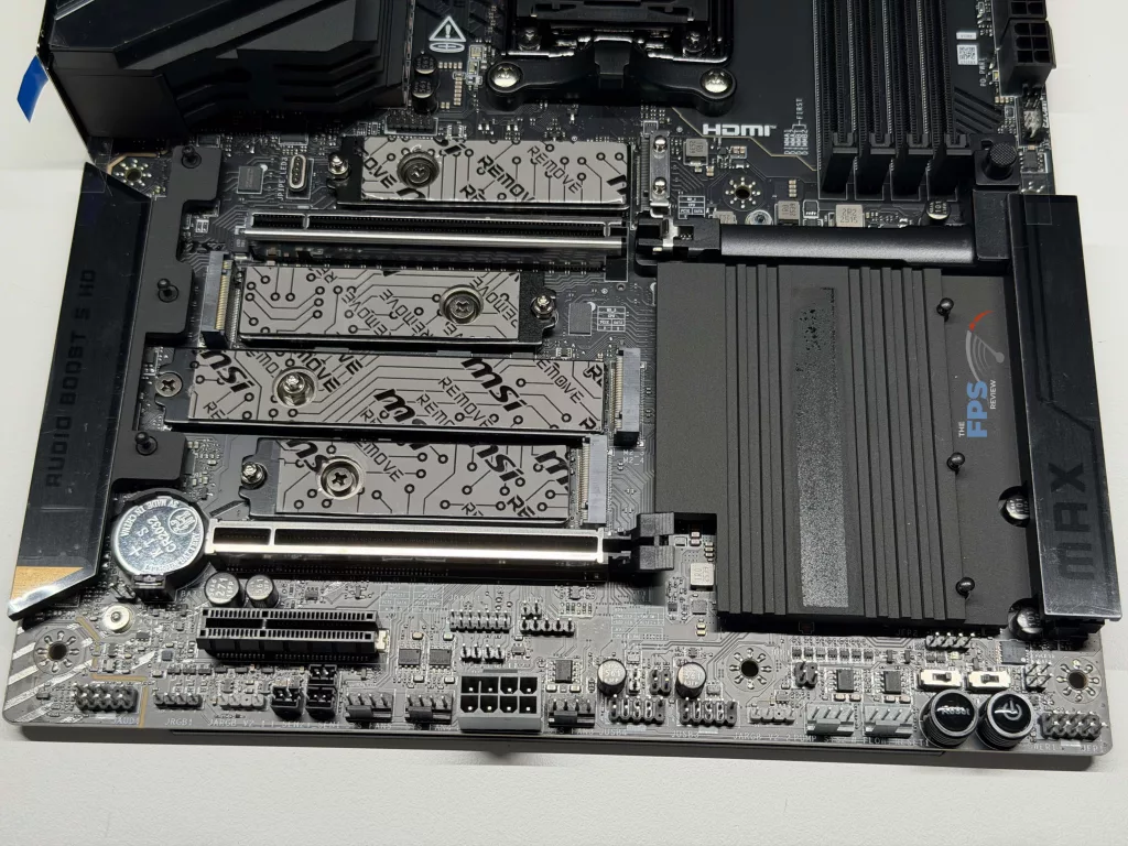 Bottom of motherboard exposed