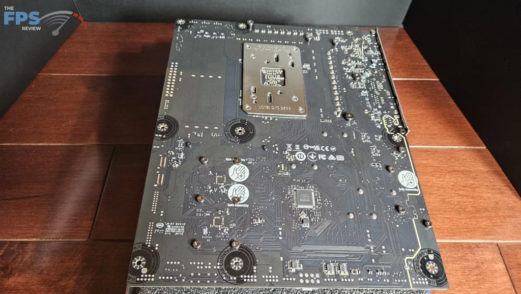 MSI MPG X870E CARBON MAX WiFi motherboard: board back