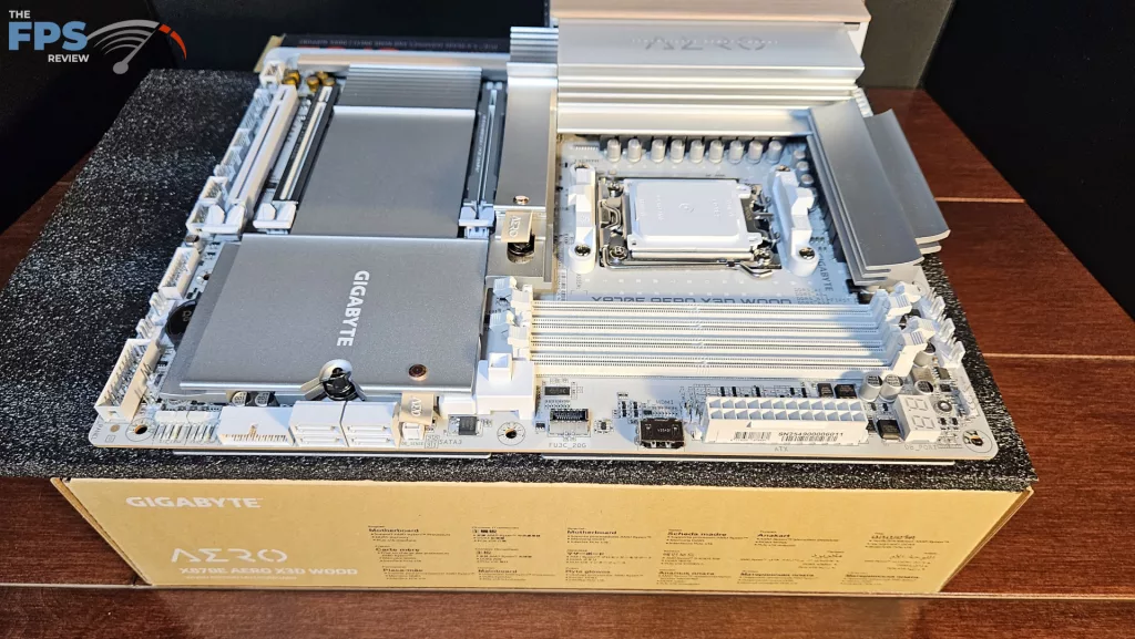 GIGABYTE X870E AERO X3D WOOD motherboard: left side