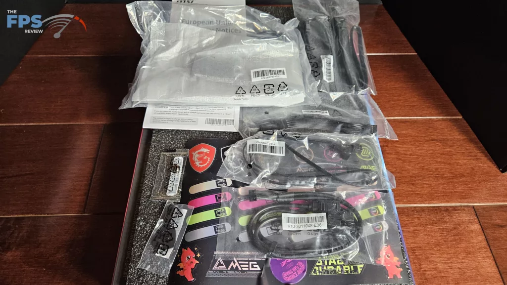 MSI MPG X870E CARBON MAX WiFi motherboard: accessories