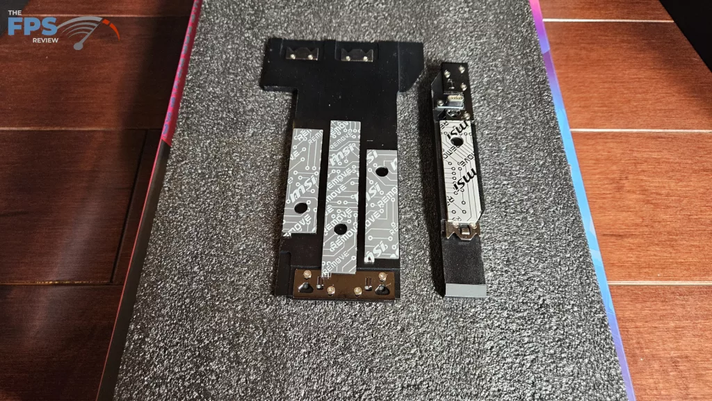 MSI MPG X870E CARBON MAX WiFi motherboard: heatsinks underside