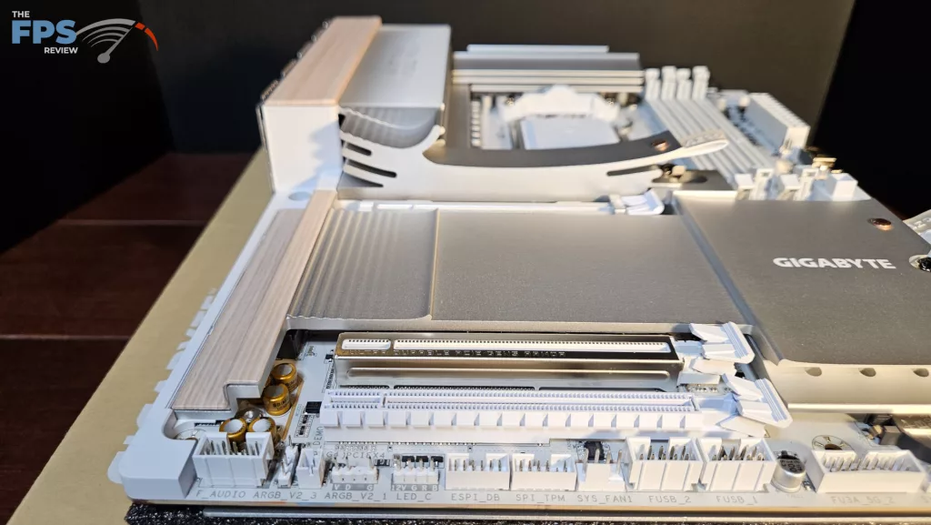 GIGABYTE X870E AERO X3D WOOD motherboard: secondary heatsink