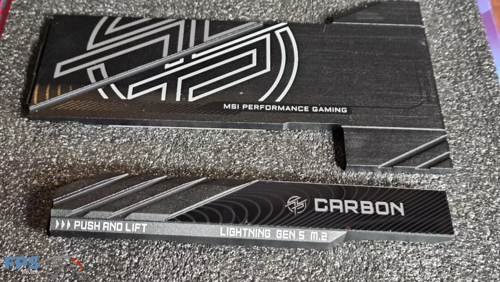 MSI MPG X870E CARBON MAX WiFi motherboard: heatsinks