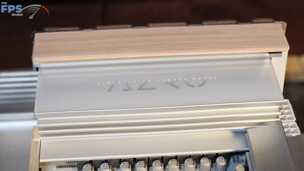 GIGABYTE X870E AERO X3D WOOD motherboard: I/O heatsink