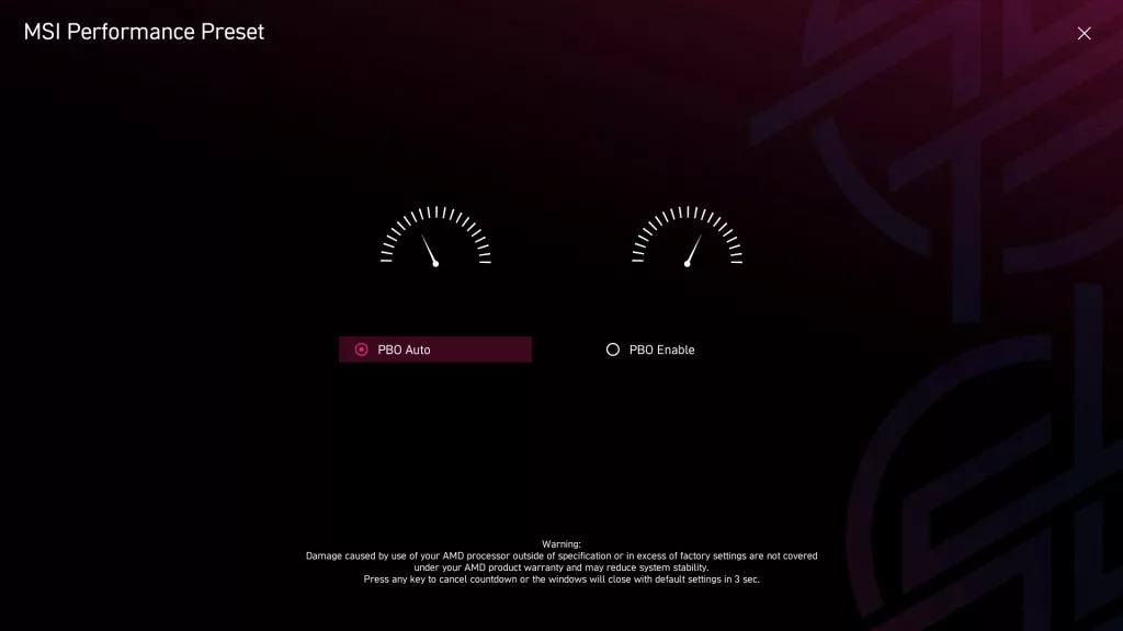 MSI MPG X870E CARBON MAX WiFi motherboard: BIOS screenshot