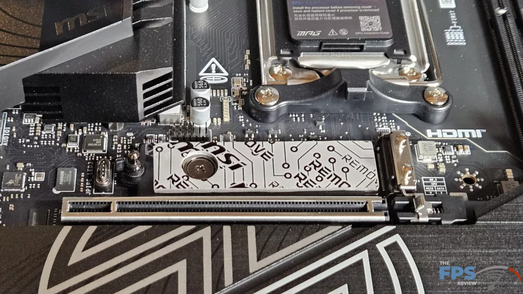 MSI MPG X870E CARBON MAX WiFi motherboard: primary M.2 slot