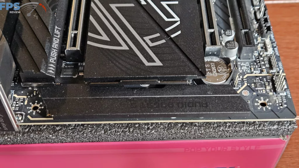 MSI MPG X870E CARBON MAX WiFi motherboard: left side