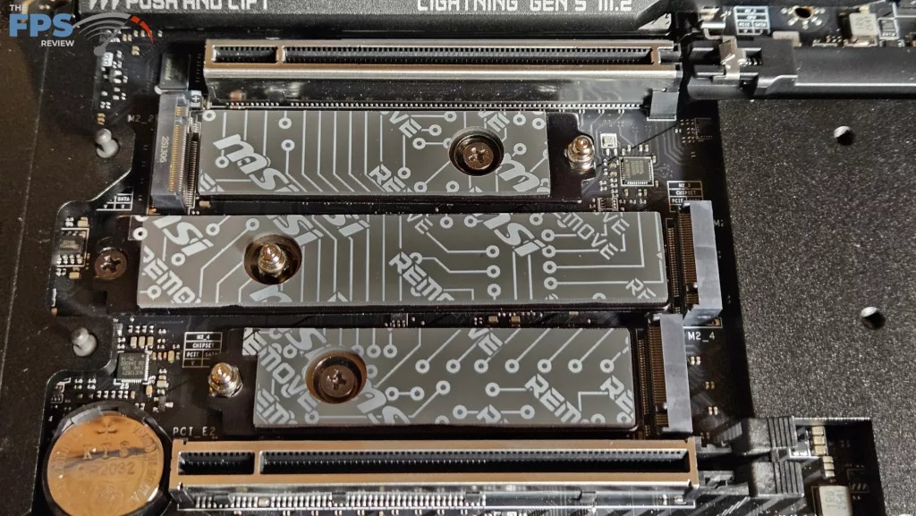 MSI MPG X870E CARBON MAX WiFi motherboard: PCIe #1 and #2