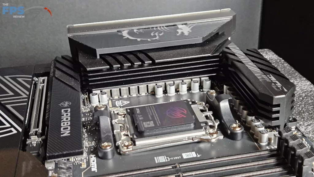 MSI MPG X870E CARBON MAX WiFi motherboard: VRM heatsink