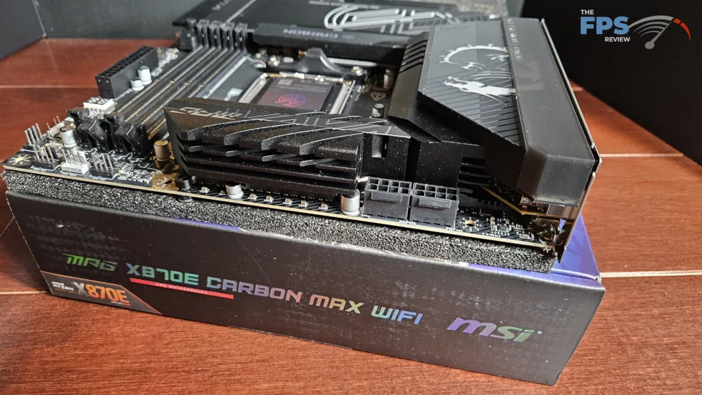MSI MPG X870E CARBON MAX WiFi motherboard: VRM heatsink