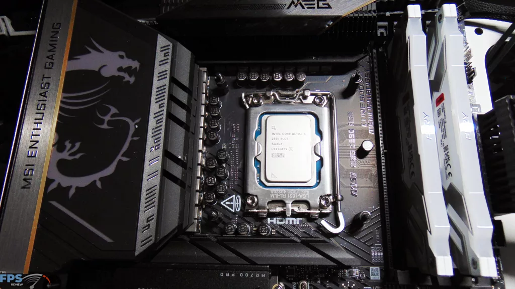 Intel Core Ultra 5 250K Plus Installed in LGA1851 Motherboard