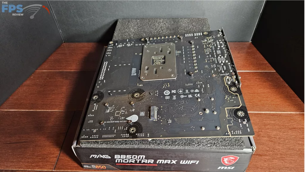 MSI MAG B850 MORTAR MAX WiFi motherboard: board back