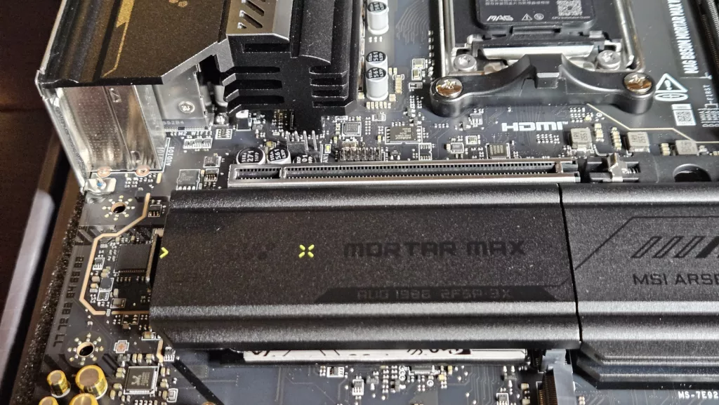 MSI MAG B850 MORTAR MAX WiFi motherboard: primary PCI-e