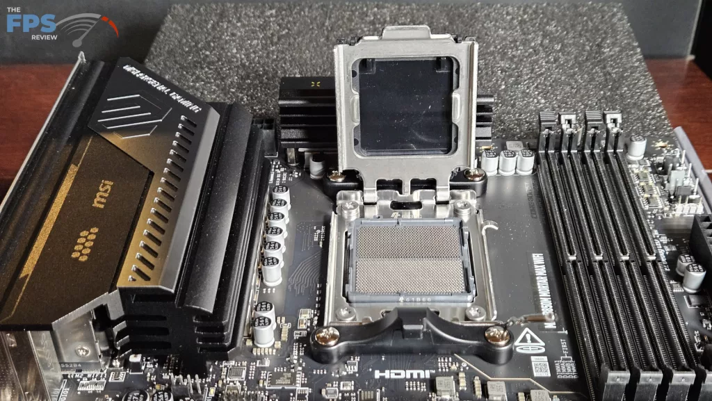MSI MAG B850 MORTAR MAX WiFi motherboard: socket open