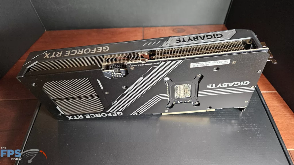 GIGABYTE GeForce RTX 5080 WINDFORRCE SFF 16G video card: backplate standing