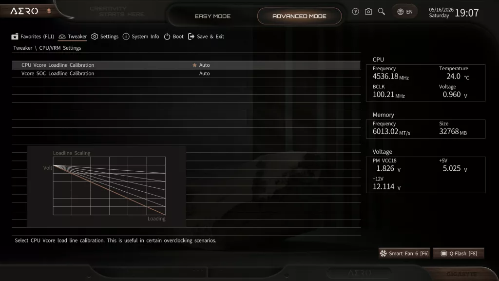 GIGABYTE X870E AERO X3D DARK WOOD motherboard: BIOS