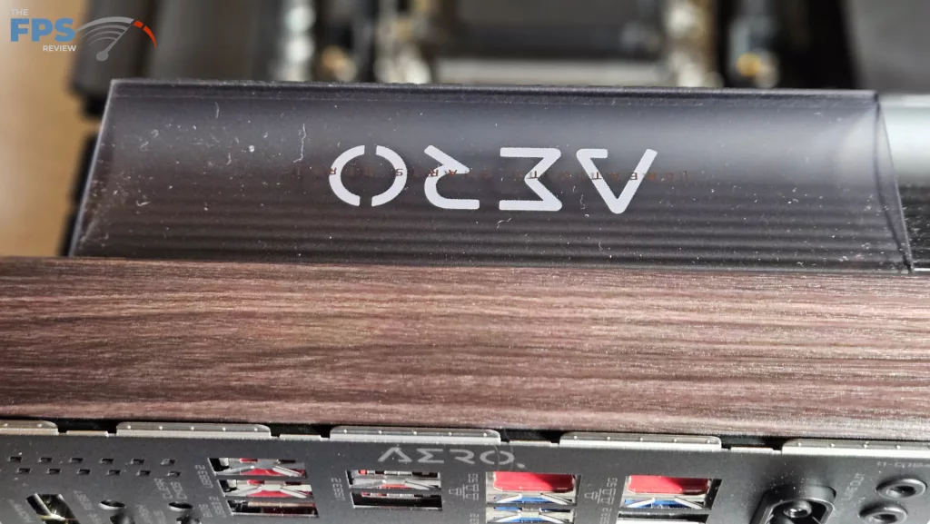 GIGABYTE X870E AERO X3D DARK WOOD motherboard: wood accent