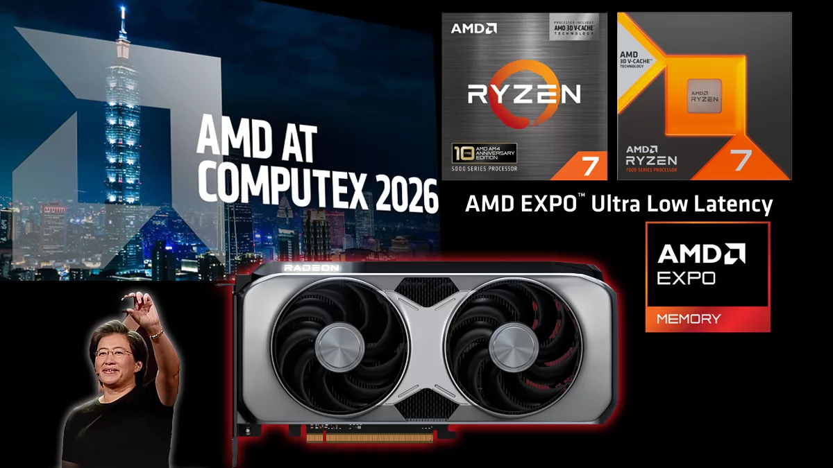 AMD Computex 2026 — RX 9070 GRE·Ryzen 7700X3D·5800X3D EXPO AM5 Longevity 발표