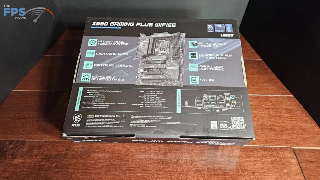 MSI Z890 GAMING PLUS WiFi6E motherboard: box