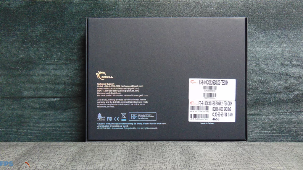 G.SKILL Trident Z5 CK RGB DDR5 8400MT/s 48GB CU-DIMM Box Back