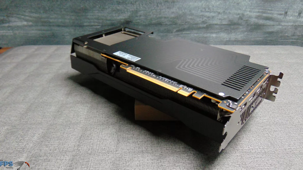 XFX Swift Radeon RX 9070 GRE Triple Fan Gaming Edition Card Back Angled