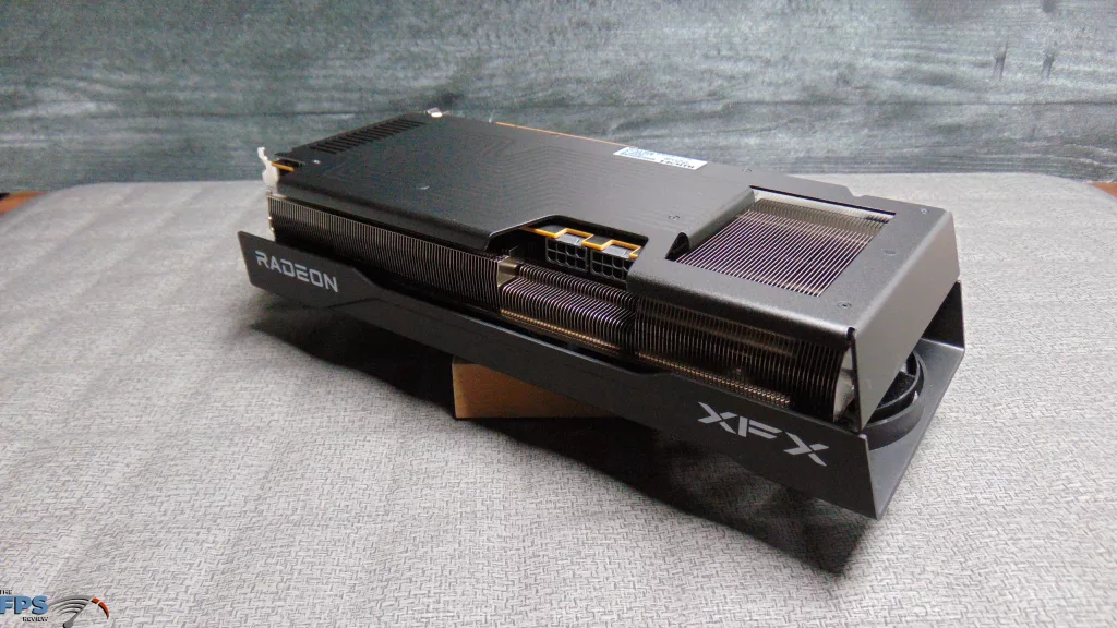 XFX Swift Radeon RX 9070 GRE Triple Fan Gaming Edition Card Back Angled
