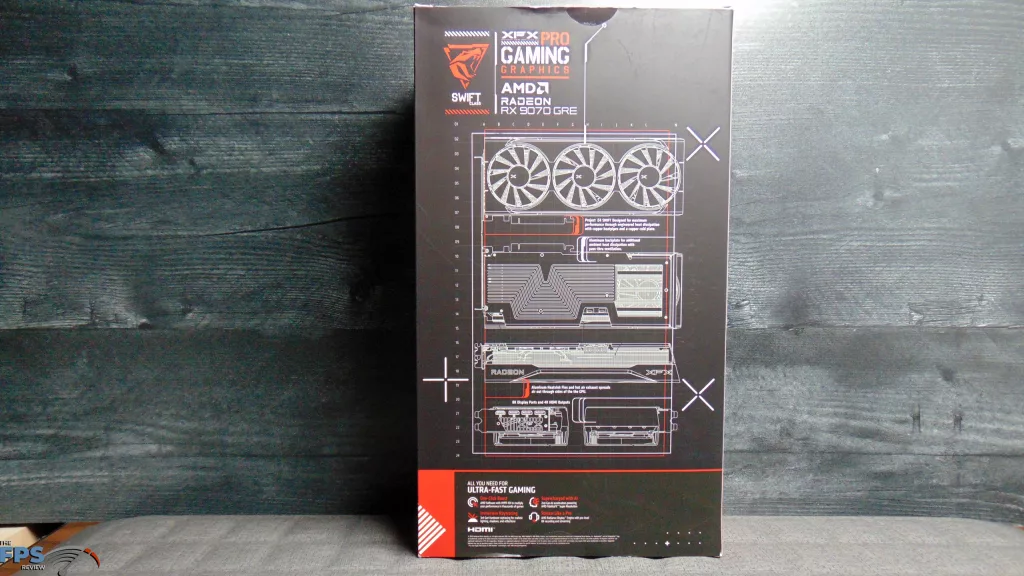 XFX Swift Radeon RX 9070 GRE Triple Fan Gaming Edition Box Back