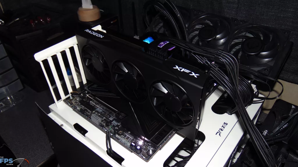 XFX Swift Radeon RX 9070 GRE Triple Fan Gaming Edition Card Installed in Computer