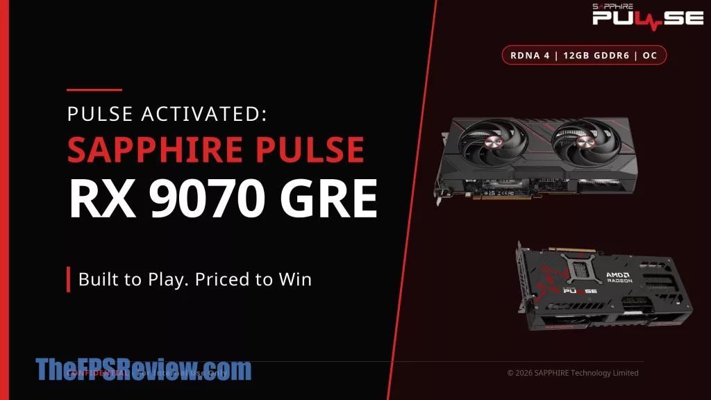 SAPPHIRE PULSE Radeon RX 9070 GRE GAMING OC Press Deck