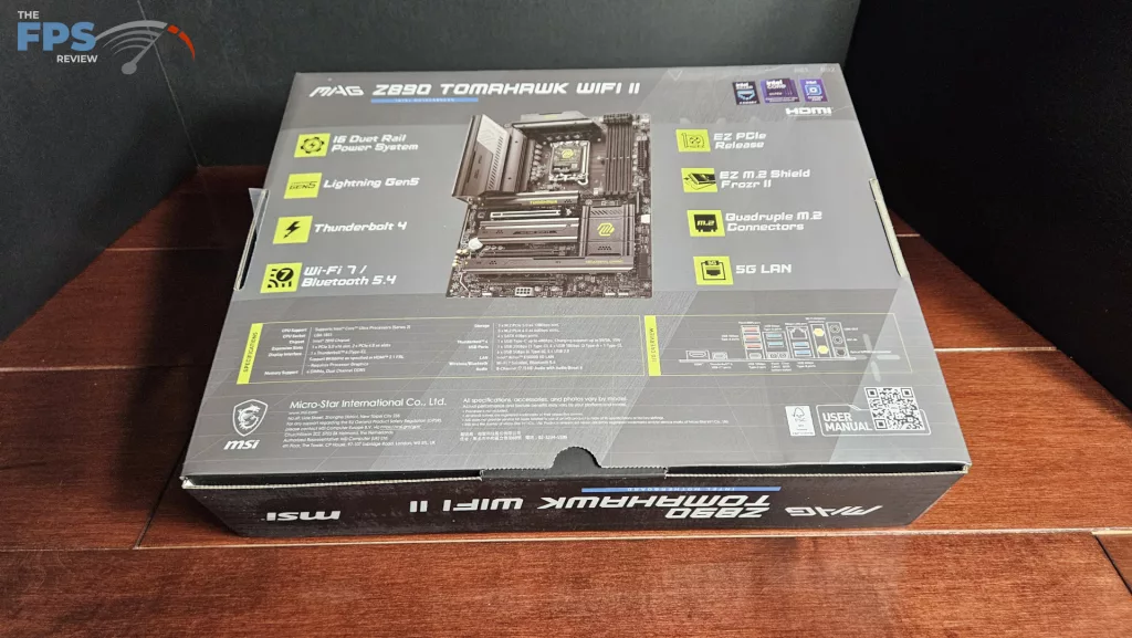 MSI MAG Z890 TOMAHAWK WiFi II motherboard: box