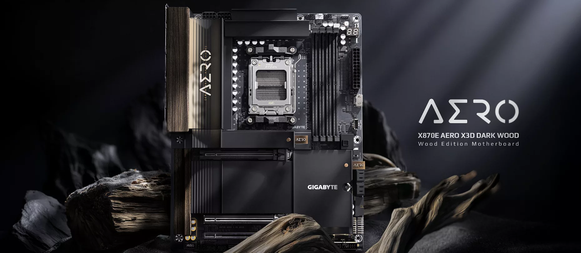 GIGABYTE X870E AERO X3D DARK WOOD Motherboard