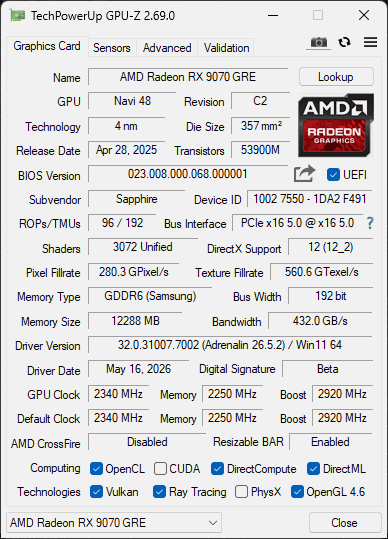 GPUz Default Screenshot