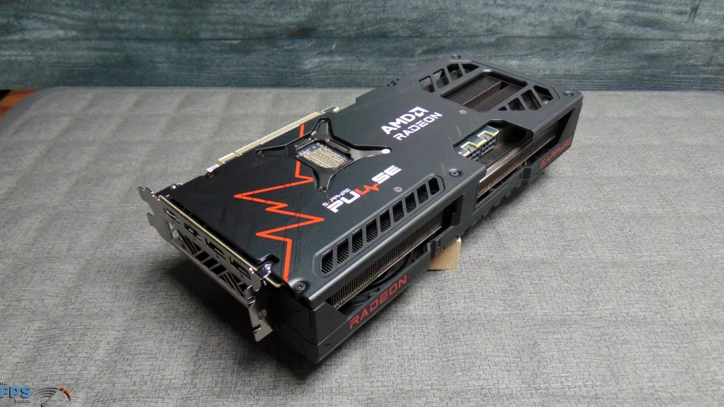 SAPPHIRE PULSE Radeon RX 9070 GRE GAMING OC Card Bottom Angled