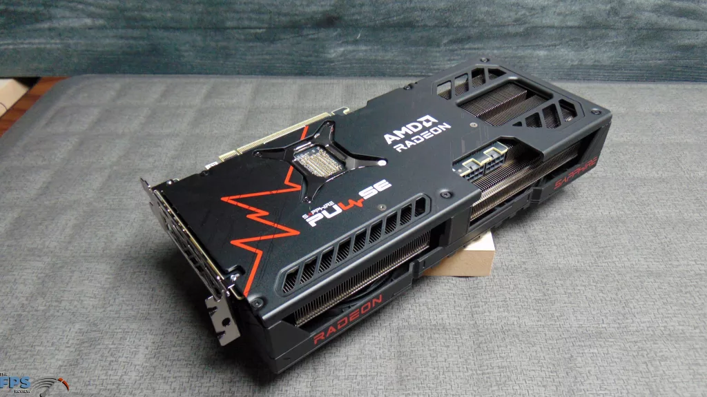 SAPPHIRE PULSE Radeon RX 9070 GRE GAMING OC Card Bottom Angled