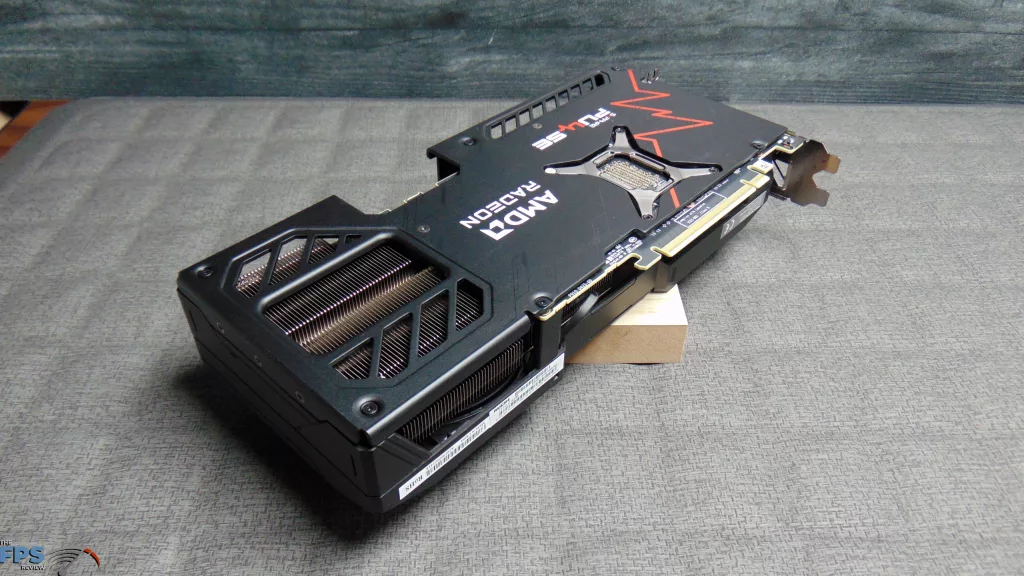 SAPPHIRE PULSE Radeon RX 9070 GRE GAMING OC Card Bottom Angled