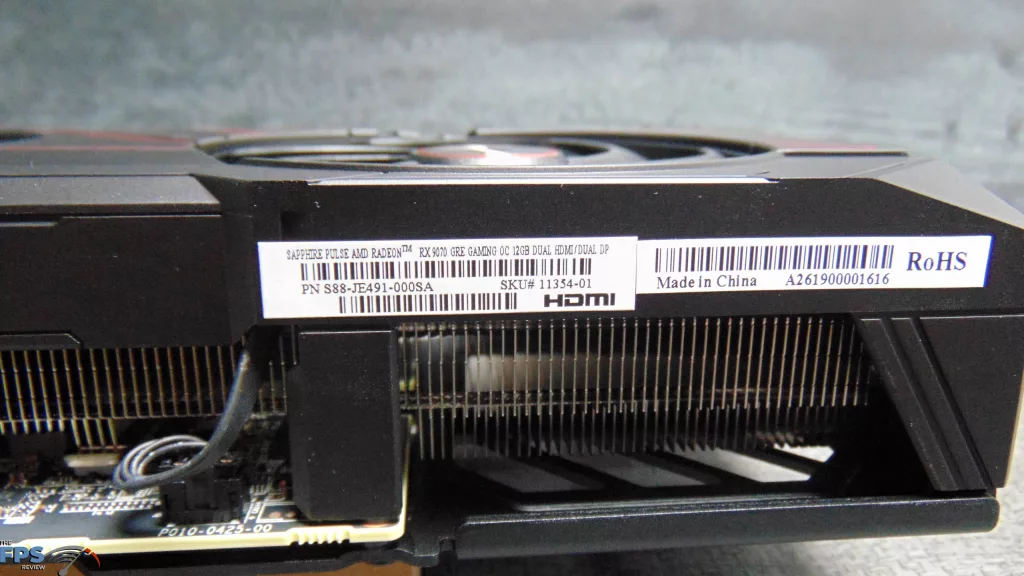SAPPHIRE PULSE Radeon RX 9070 GRE GAMING OC Card Label