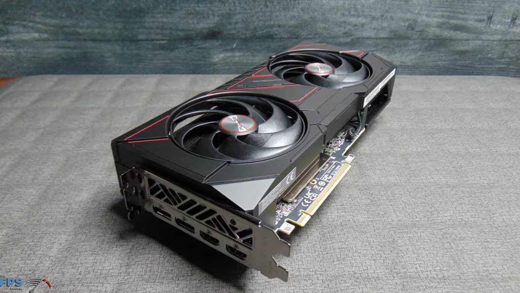 SAPPHIRE PULSE Radeon RX 9070 GRE GAMING OC Card Top Angled